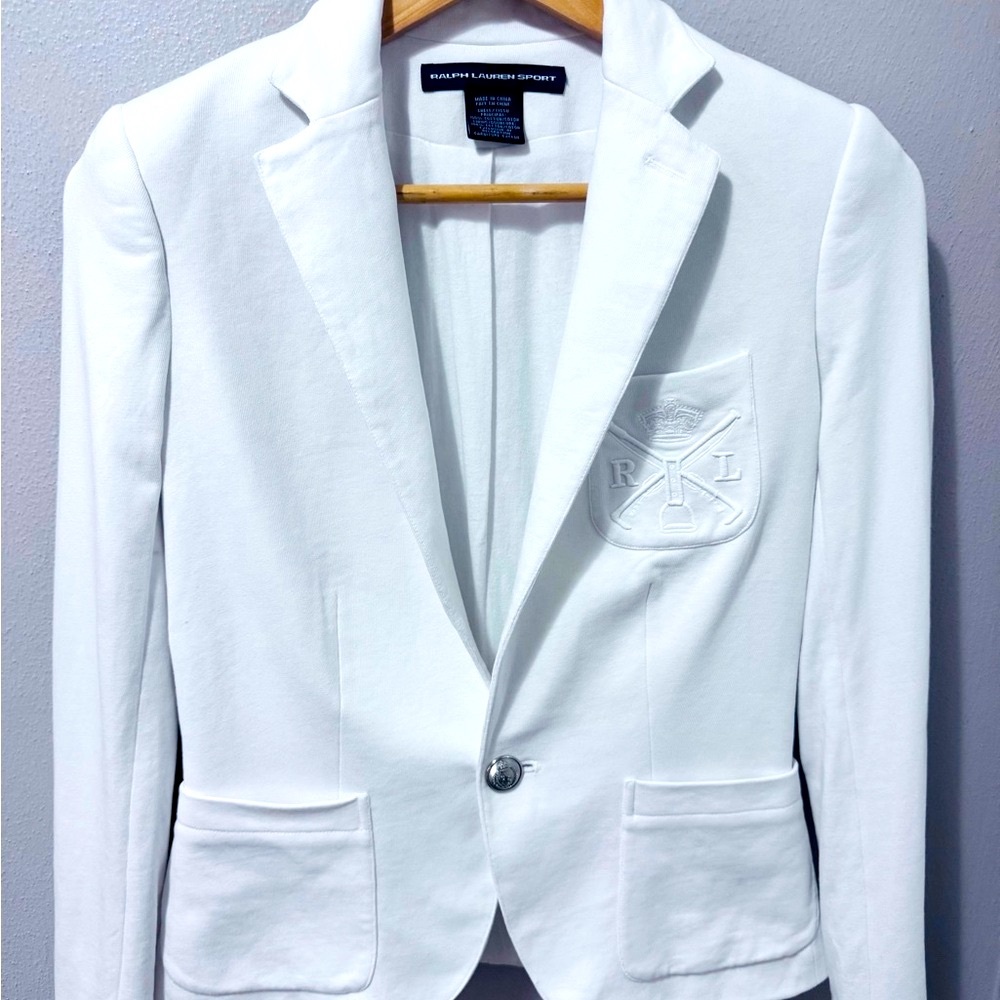 Ralph Lauren White Jacket Blazer
Crest Silver Buttons